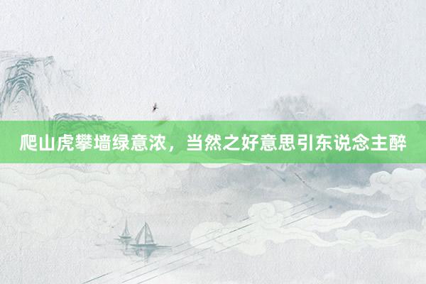 爬山虎攀墙绿意浓，当然之好意思引东说念主醉